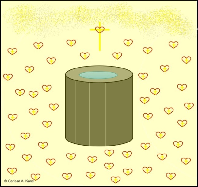 Hearts at the well; Jesus