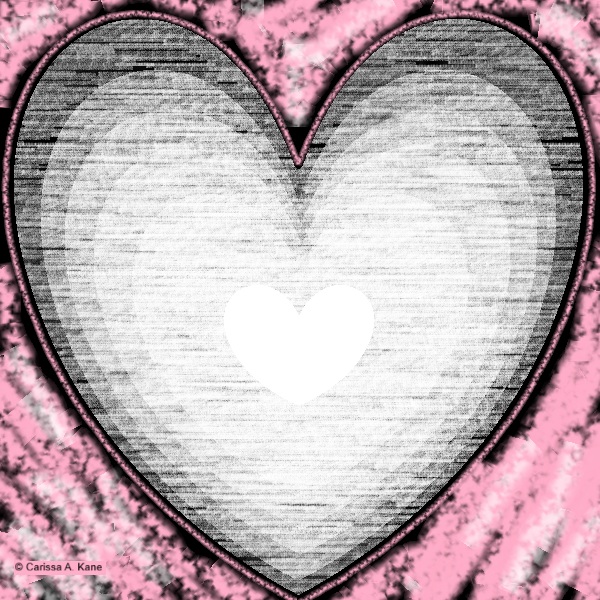 A heart with a white center