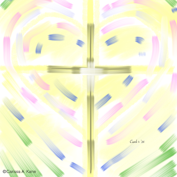 Easter Heart with Cross in the middle