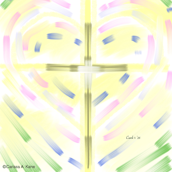 Easter Heart with Cross in the middle