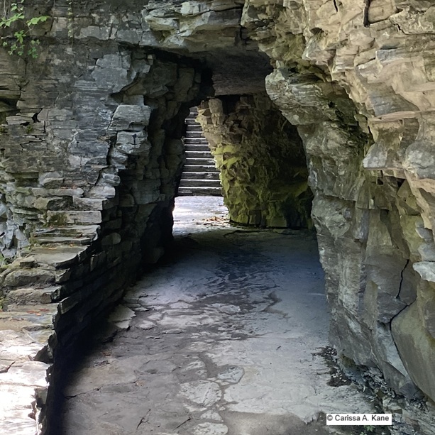 pathway thru a small cave